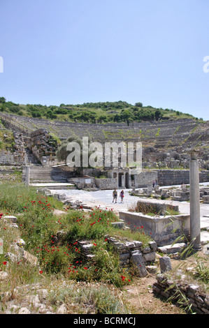 Das Theater, antiken Stadt Ephesus, Selcuk, Provinz Izmir, Türkei Stockfoto