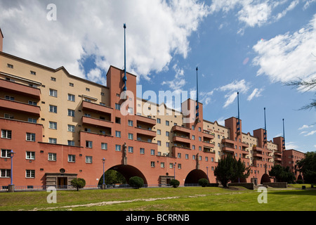 Innenhof der Karl Marx-Hof, Wien, Österreich Stockfoto