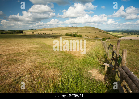 Knap Hill auf den Pewsey Downs in der Nähe von Marlborough Wiltshire Uk Stockfoto