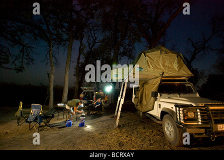 Camping in Xakanaxa, Moremi Game Reserve, Botswana Stockfoto