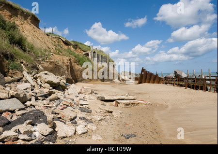 Cliff Erosion, happisburgh, Norfolk, England Stockfoto