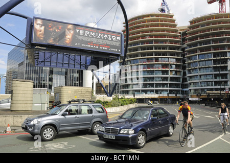 Verkehr Old Street Kreisverkehr London England UK Stockfoto