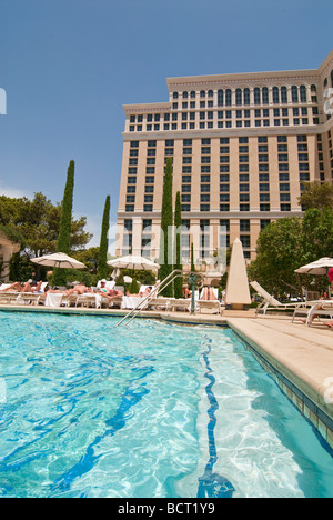 Luxuriösen Swimmingpool des Bellagio Resort and Casino in Las Vegas. Stockfoto