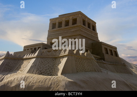 Sandskulpturen der Mauern von Troja Stockfoto