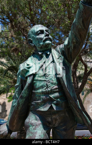 Statue von Manwel Dimech Valletta Malta Stockfoto