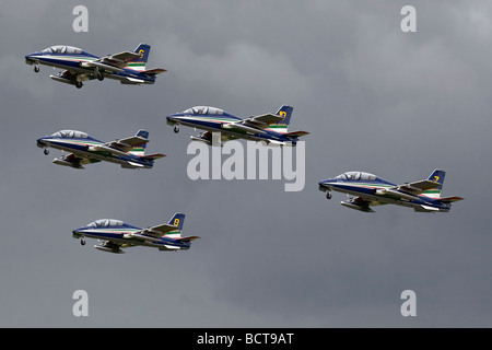 Die italienische Luftwaffe Kunstflugstaffel - Frecce Tricolori Stockfoto