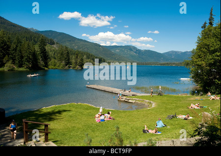 Alta Lake Park Whistler BC, Kanada Stockfoto