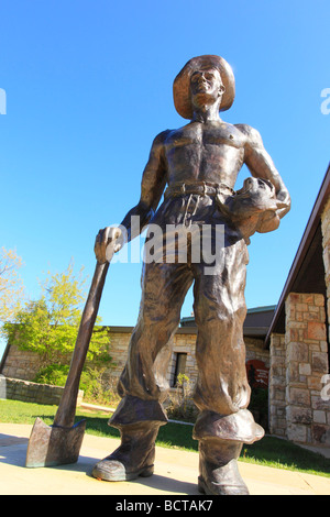 Große Wiesen Shenandoah-Nationalpark-Virginia Civilian Conservation Corps Worker Statue Byrd Visitor Center Stockfoto