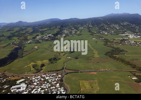 Luftaufnahme der Insel La Réunion Stockfoto