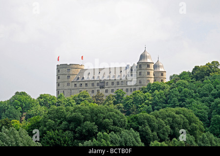 Übersicht, Landschaft, Wewelsburg, dreieckigen Burg, ehemalige NS-Kult und Terror Zentrum der SS, heute historisches Museum, Host Stockfoto