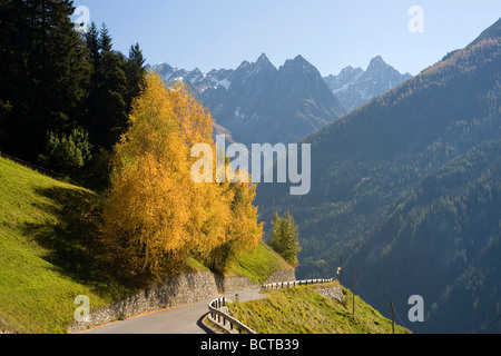 Kaunertales im Herbst, Kaunergrat Bergrücken, Ötztaler Alpen, Tirol, Austria, Europe Stockfoto