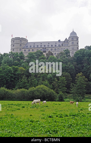 Übersicht, Landschaft, Wewelsburg, dreieckigen Burg, ehemalige NS-Kult und Terror Zentrum der SS, heute historisches Museum, Host Stockfoto