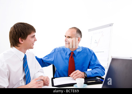 Zwei Geschäftsleute in einer Sitzung Stockfoto