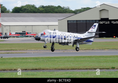 British Royal Navy Jetstream T.2 XX476 von 750 Squadron zieht bei der 2009 Royal International Air Tattoo an RAF Fairford Stockfoto