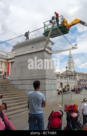 Ein & andere Anthony Gormley die vierte Plinthe Trafalgar Square Stockfoto