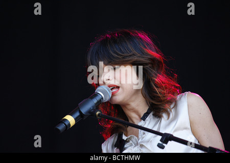 Dolcenera, bin Pop-Musiker aus Italien, Open Air Festival, Muehldorf Inn, Bayern, Deutschland Stockfoto