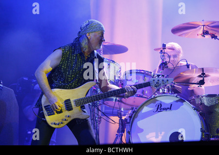 Roger Glover, Deep Purple, englische rock-Band, Open Air Festival, Muehldorf am Inn, Bayern, Deutschland Stockfoto