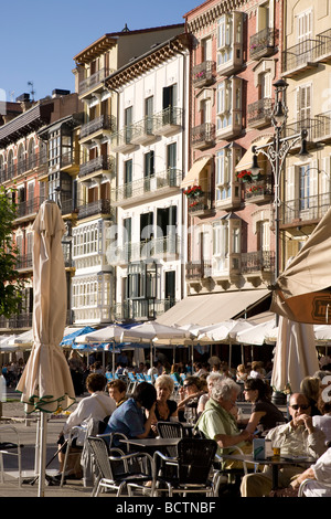 Plaza del Castillo Platz Pamplona-Navarra-Spanien Stockfoto