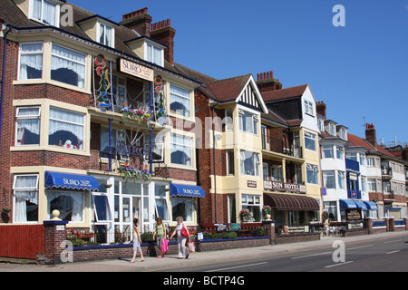 Hotels am Meer in Skegness, Lincolnshire, Großbritannien Stockfoto