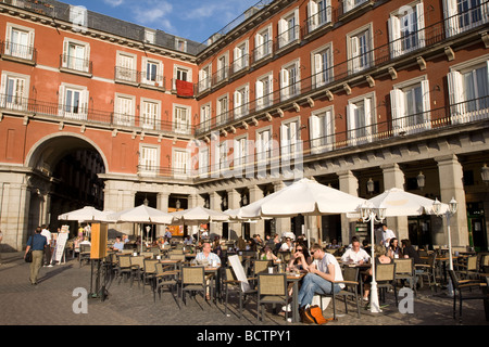 Die Plaza Mayor Madrid Spanien Stockfoto