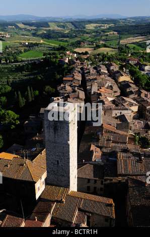 Skyline von San Gimignano, Toskana, Italien Stockfoto