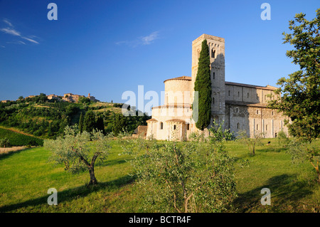 Antimo Abtei, Benediktiner-Kloster, Tuscany Stockfoto