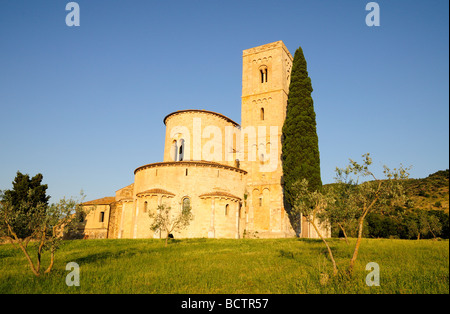 Antimo Abtei, Benediktiner-Kloster, Tuscany Stockfoto