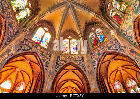 Spanien, Astorga: Architektonische Detail in der Kapelle der Bischofspalast von Antonio Gaudí Stockfoto