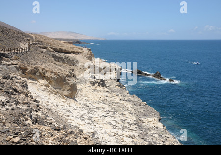 Küste nahe Fischerdorf Ajuy, Kanarischen Insel Fuerteventura, Spanien Stockfoto