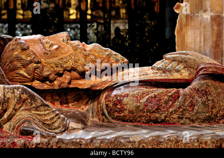 Spanien, St. James´ Weg: Grab des Heiligen Dominikus in der Kathedrale von Santo Domingo De La Calzada Stockfoto