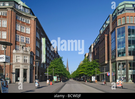 Einkaufsstraße Mönckebergstraße in der Innenstadt von Hamburg, Deutschland, Europa Stockfoto
