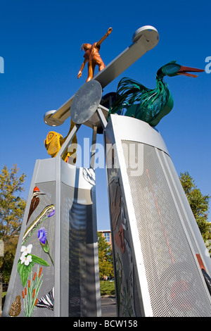 Skulptur, Edventure Kindermuseum, Columbia, South Carolina, USA Stockfoto