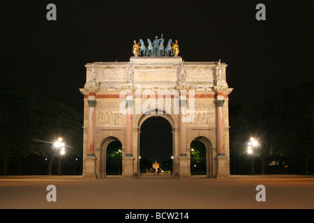 Arc de Triomphe du Carrousel - Paris - Triumphbogen - nah Stockfoto