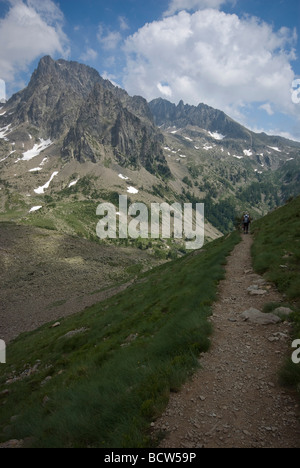 Wanderweg im Nationalpark Mercantour, Frankreich Stockfoto