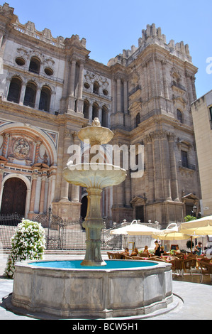 Kathedrale von Málaga, Plaza del Obispo, Malaga, Costa Del Sol, Provinz Malaga, Andalusien, Spanien Stockfoto