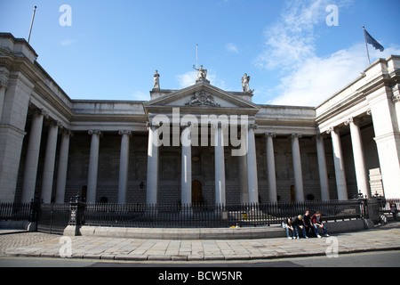 ehemalige Parlamentsgebäude noch mit der irischen House Of Lords bewahrt und ehemaligen Hauptsitz der Bank of ireland Stockfoto