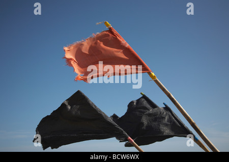 Fishermans Fahnen im wind Stockfoto