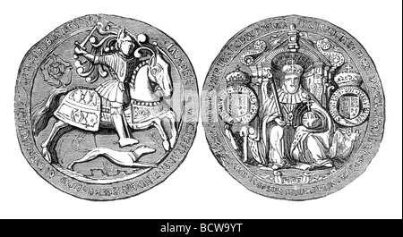 Das große Siegel von König Henry VIII von England Stockfoto