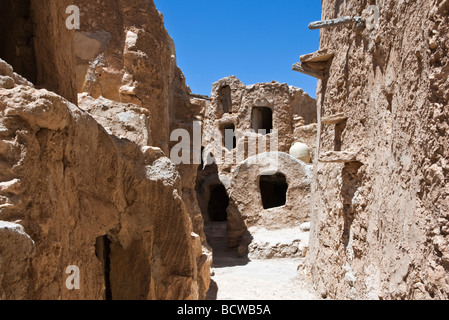 Die Riuns des alten Dorfes Nalut Libyen die befestigte Getreidespeicher Stockfoto