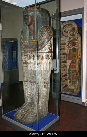 Sarg der Padiamun von Theben, Dynastie 22 am Museum von Liverpool, England, UK Stockfoto