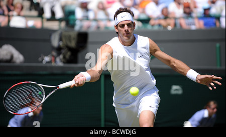 JUAN MARTIN DEL POTRO Argentinien WIMBLEDON LONDON ENGLAND 23. Juni 2009 Stockfoto