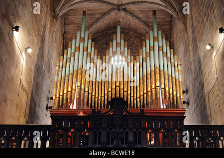 Die Orgel in der Kirche Saint-Malo Dinan in der Bretagne Stockfoto