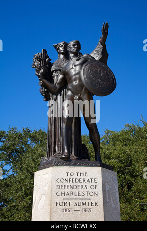 Statue in einem Park, Fort Sumter National Monument, Battery Park, Charleston, South Carolina, USA Stockfoto