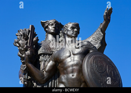 Niedrigen Winkel Ansicht einer Statue, Fort Sumter National Monument, Battery Park, Charleston, South Carolina, USA Stockfoto