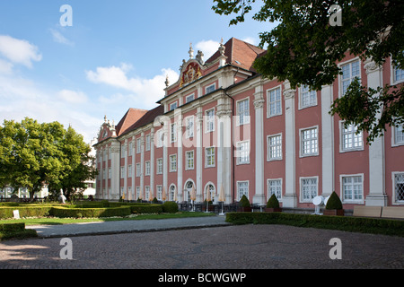 Wasser-Treppe mit Zypressen, Insel Mainau, Bodensee, Landkreis Konstanz, Baden-Württemberg, Deutschland, Europa Stockfoto