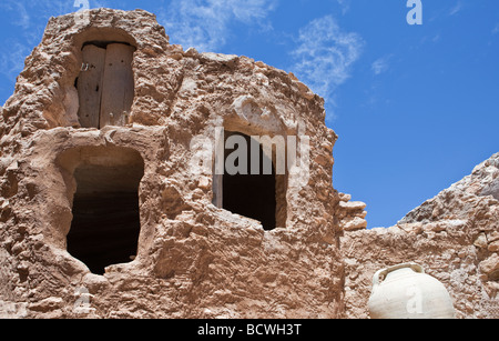 Die Riuns des alten Dorfes Nalut Libyen die befestigte Getreidespeicher Stockfoto