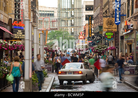 Club-Szene auf East 4th Street in Cleveland Ohio Stockfoto