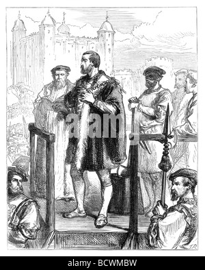 Die Ausführung von Edward Stafford, 3. Duke of Buckingham 17 Mai 1521 auf dem Tower of London Stockfoto