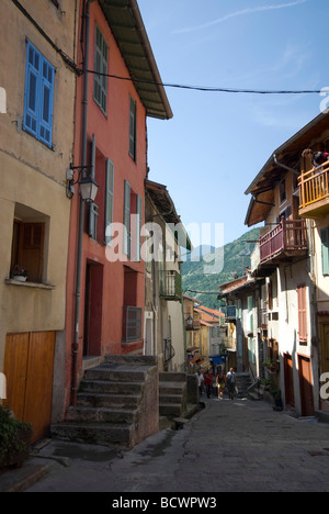 Das Dorf von St. Martin-finestre, Alpes-Maritimes, Südostfrankreich. Stockfoto