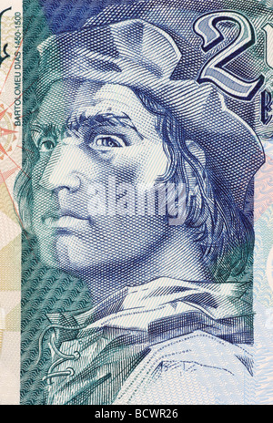 Bartolomeu Dias auf 2000 Escudos 2000 Banknote aus Portugal Stockfoto